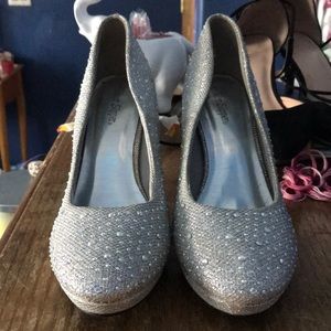 Silver Slipper Heels